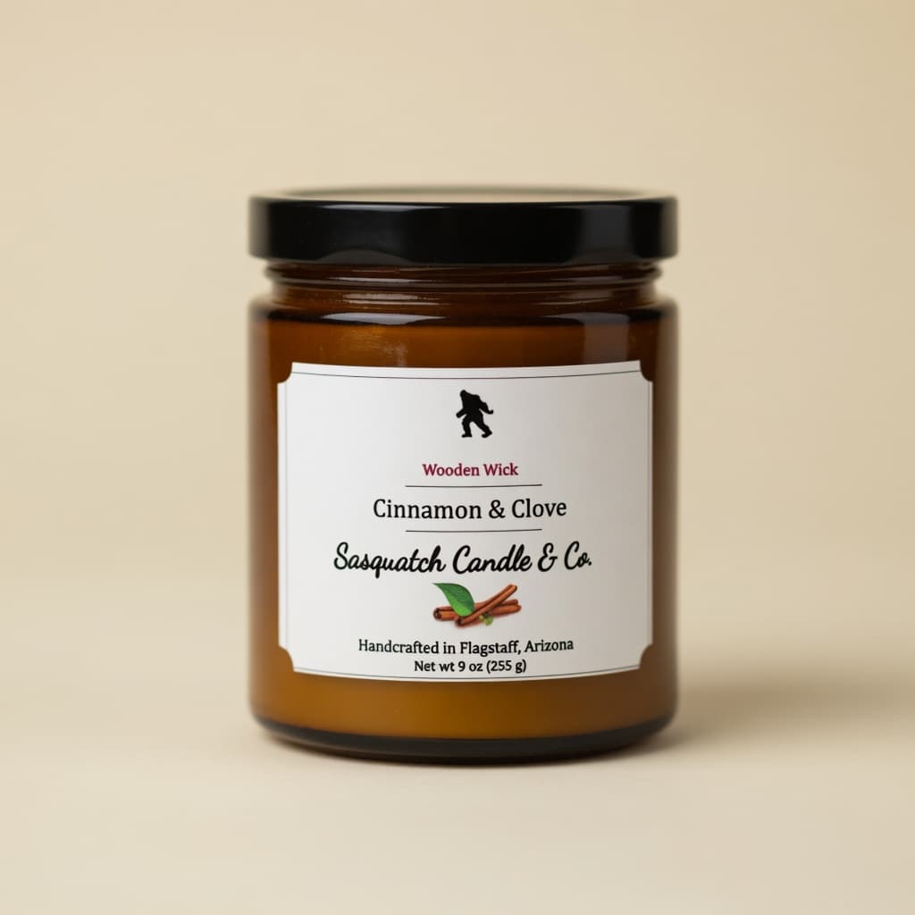 Cinnamon & Clove wooden-wick candle