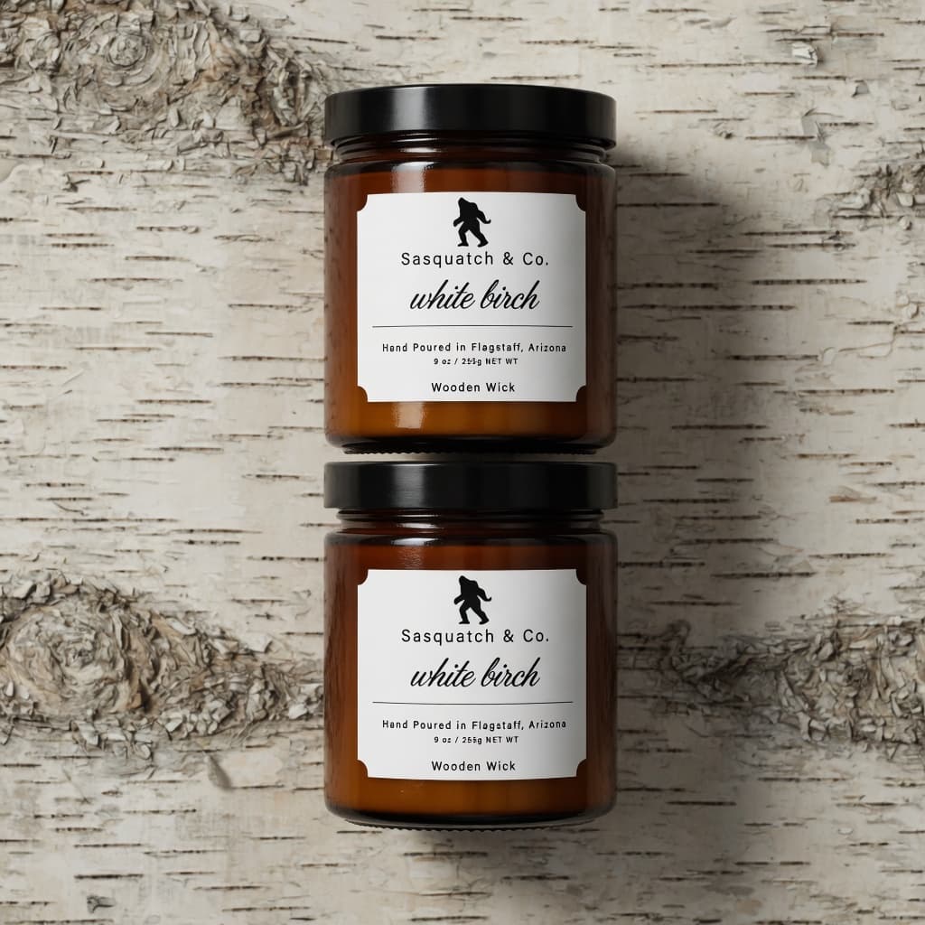 White Birch wooden-wick candle